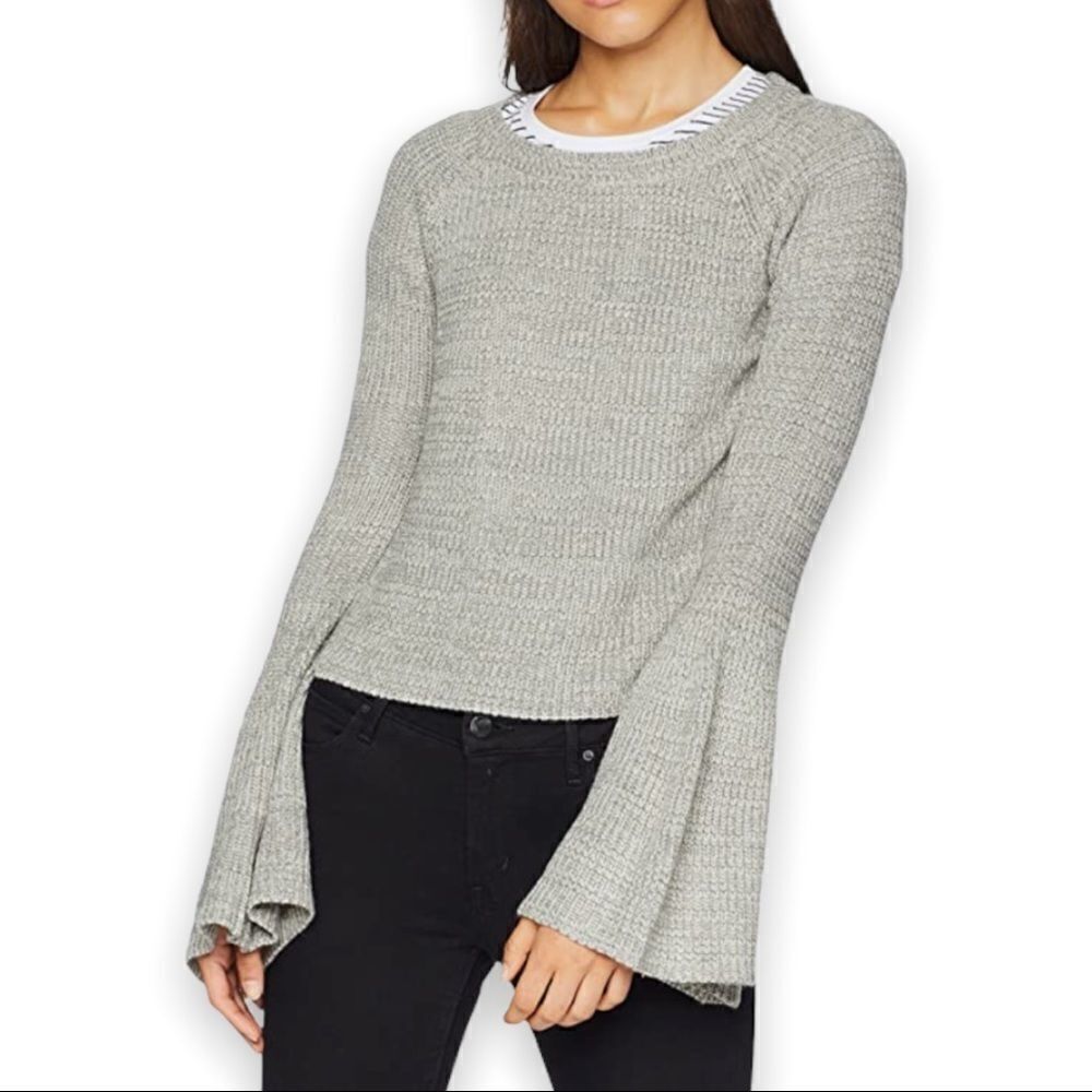 Jack by Bb Dakota Déjà Vu Raglan Marled Bell Sleeve Sweater